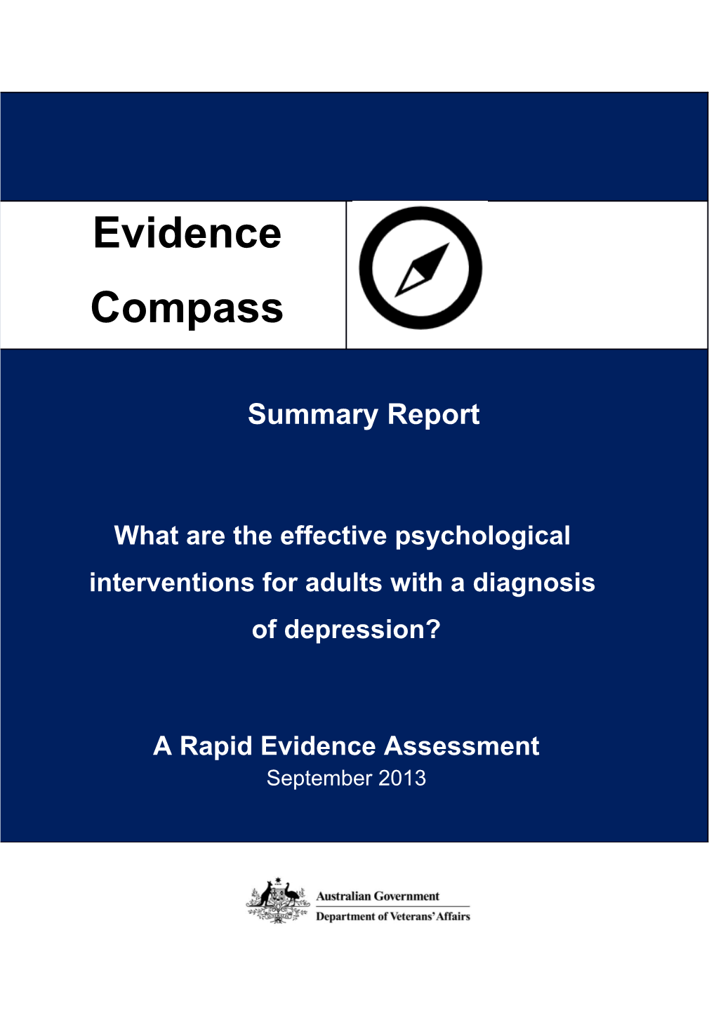 What Are the Effective Psychological Interventions for Adults with a Diagnosis of Depression?