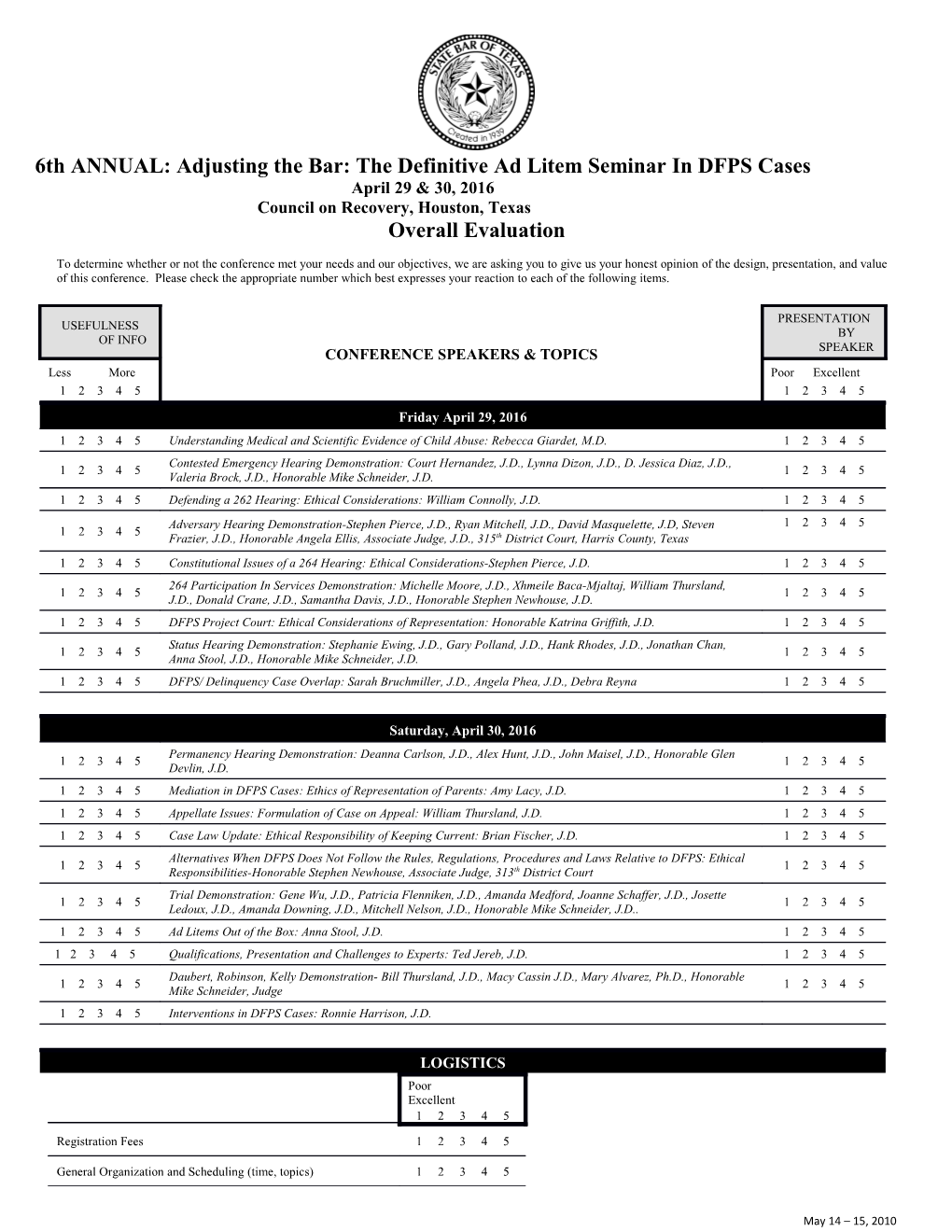 TJPC S POST-LEGISLATIVE CONFERENCE