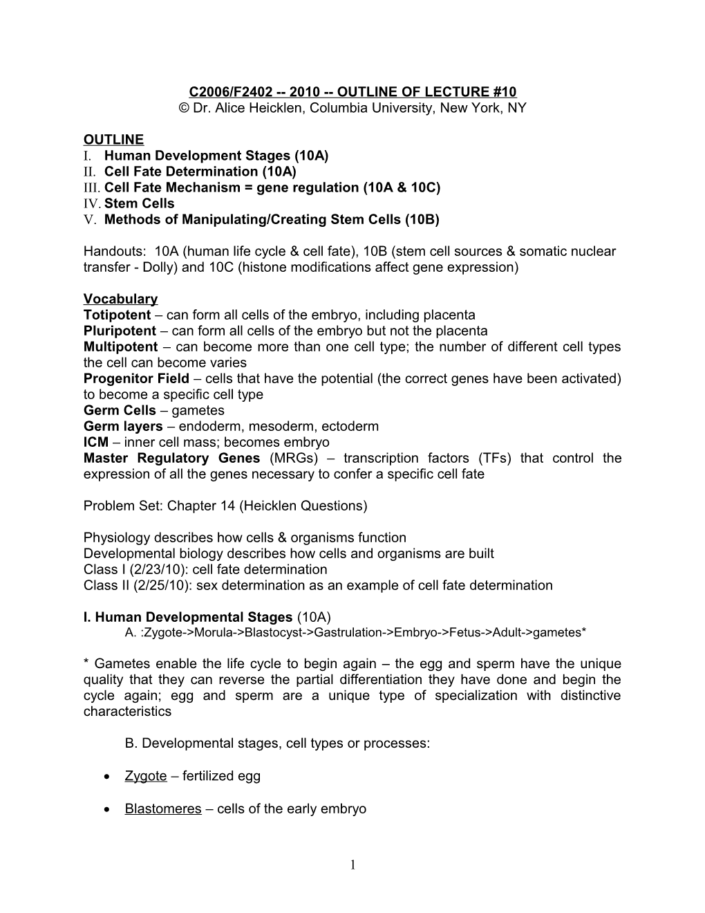 C2006/F2402 '07 Outline of Lecture #13