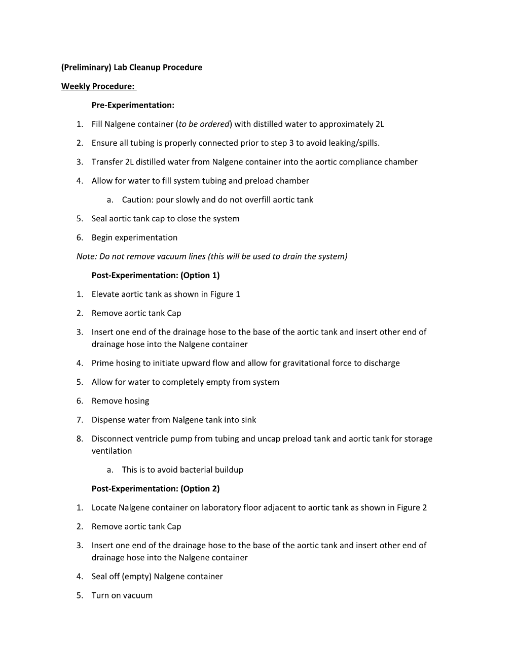 (Preliminary) Lab Cleanup Procedure