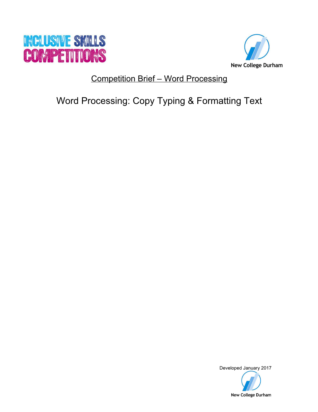 Competition Brief Word Processing