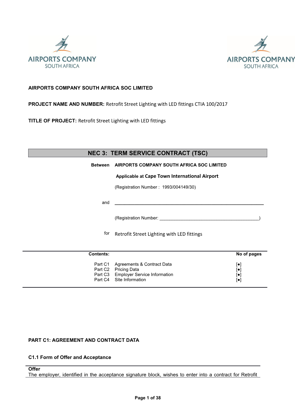 Nec 3: Term Service Contract (Tsc)