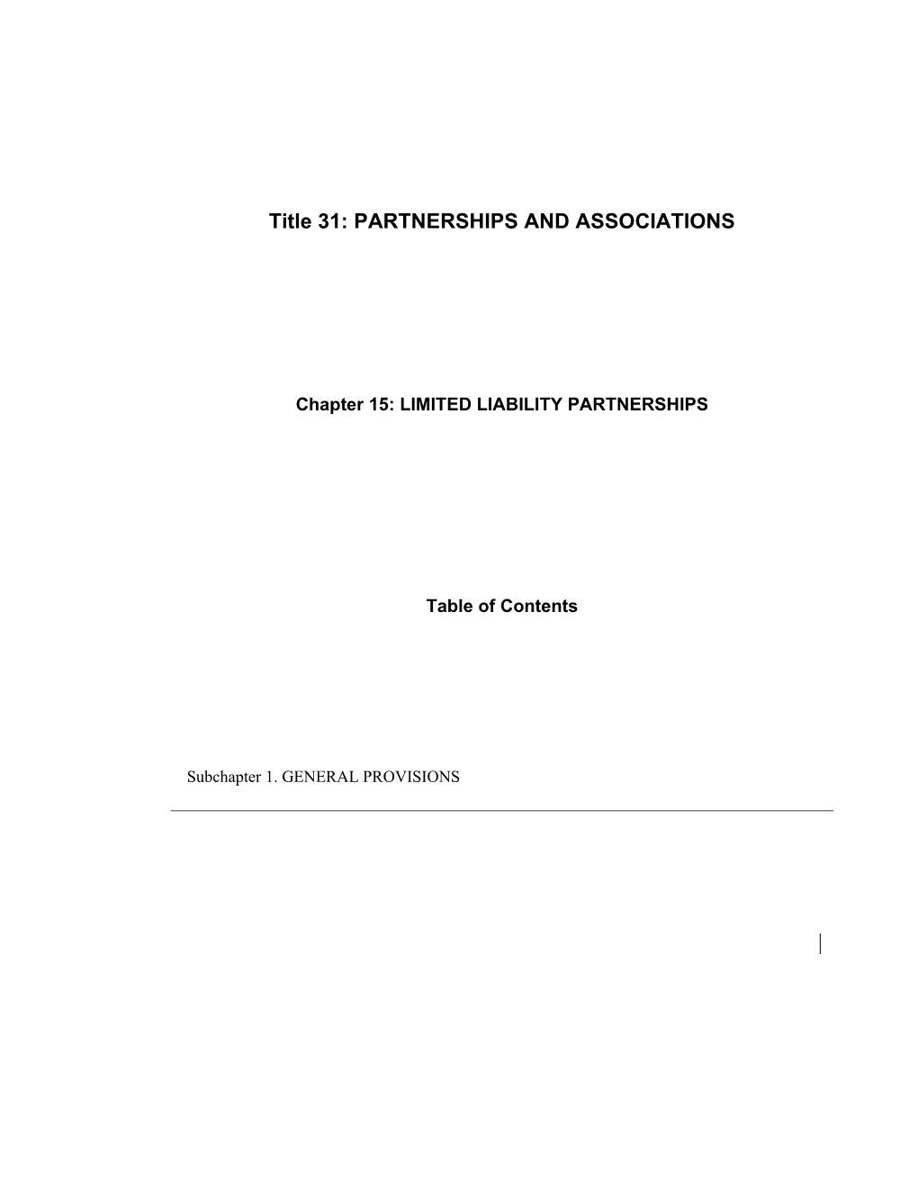 MRS Title 31, Chapter15: LIMITED LIABILITY PARTNERSHIPS