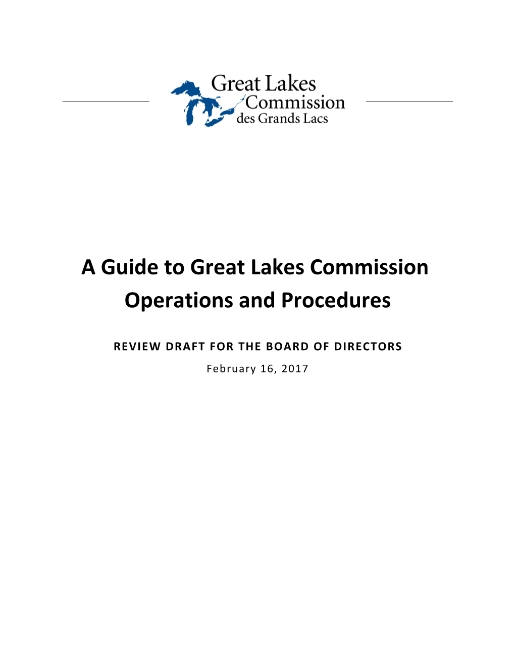 A Guide to Great Lakes Commission