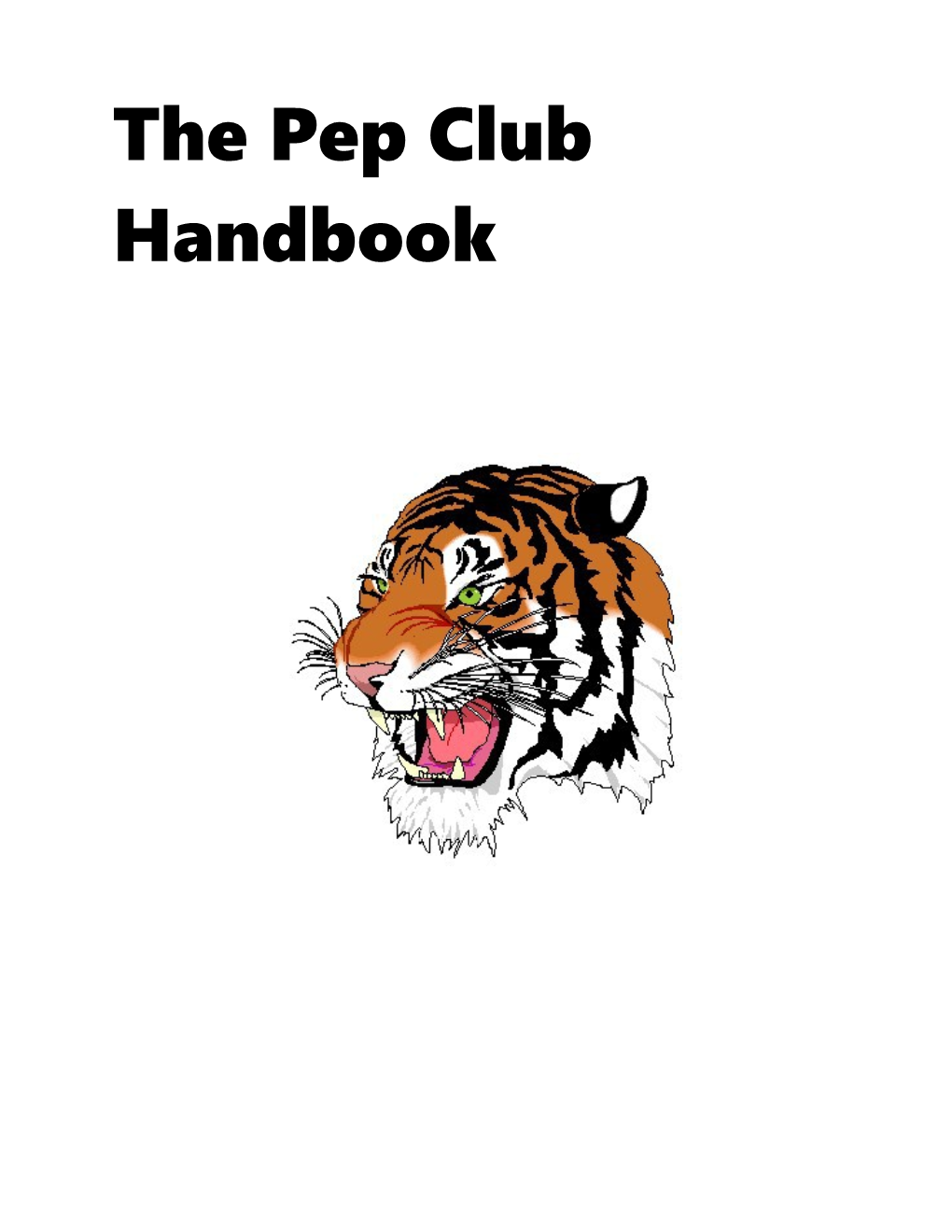 The Pep Club Handbook