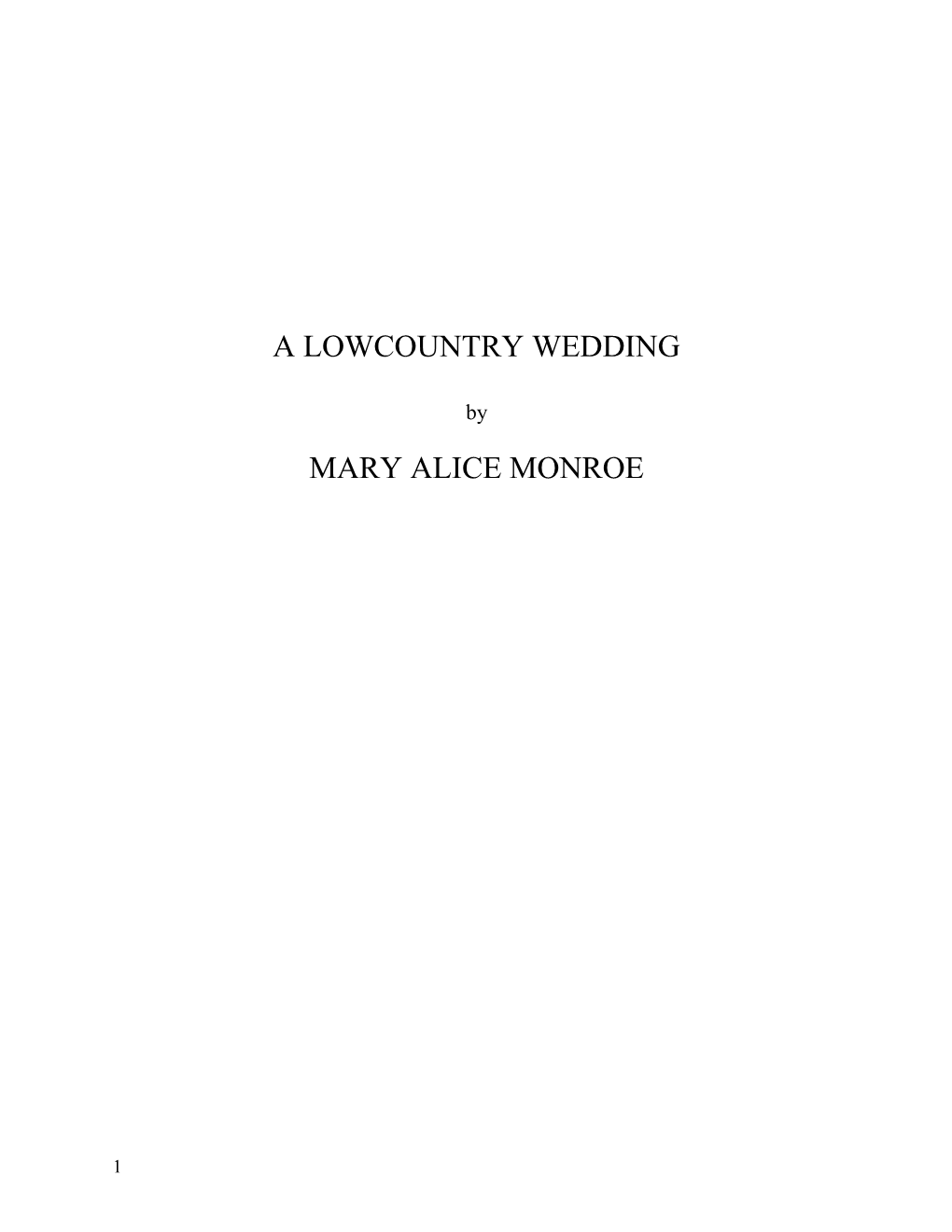A Lowcountry Wedding