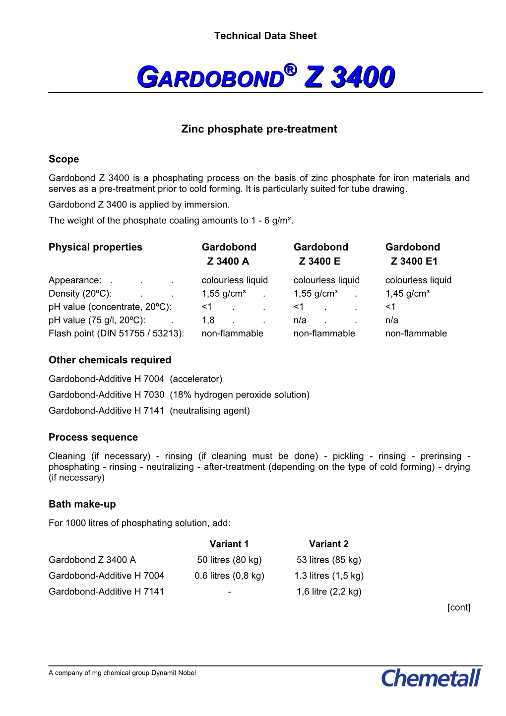 Zinc Phosphate Pre-Treatment