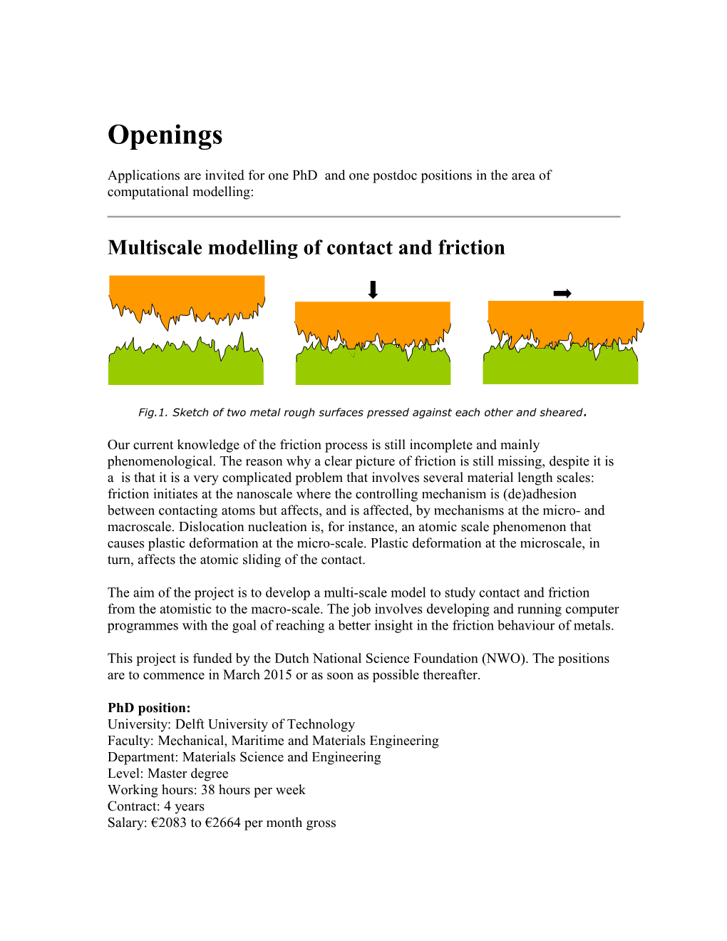 MODELING of METAL NANOIMPRINTING (1 Phd Position)