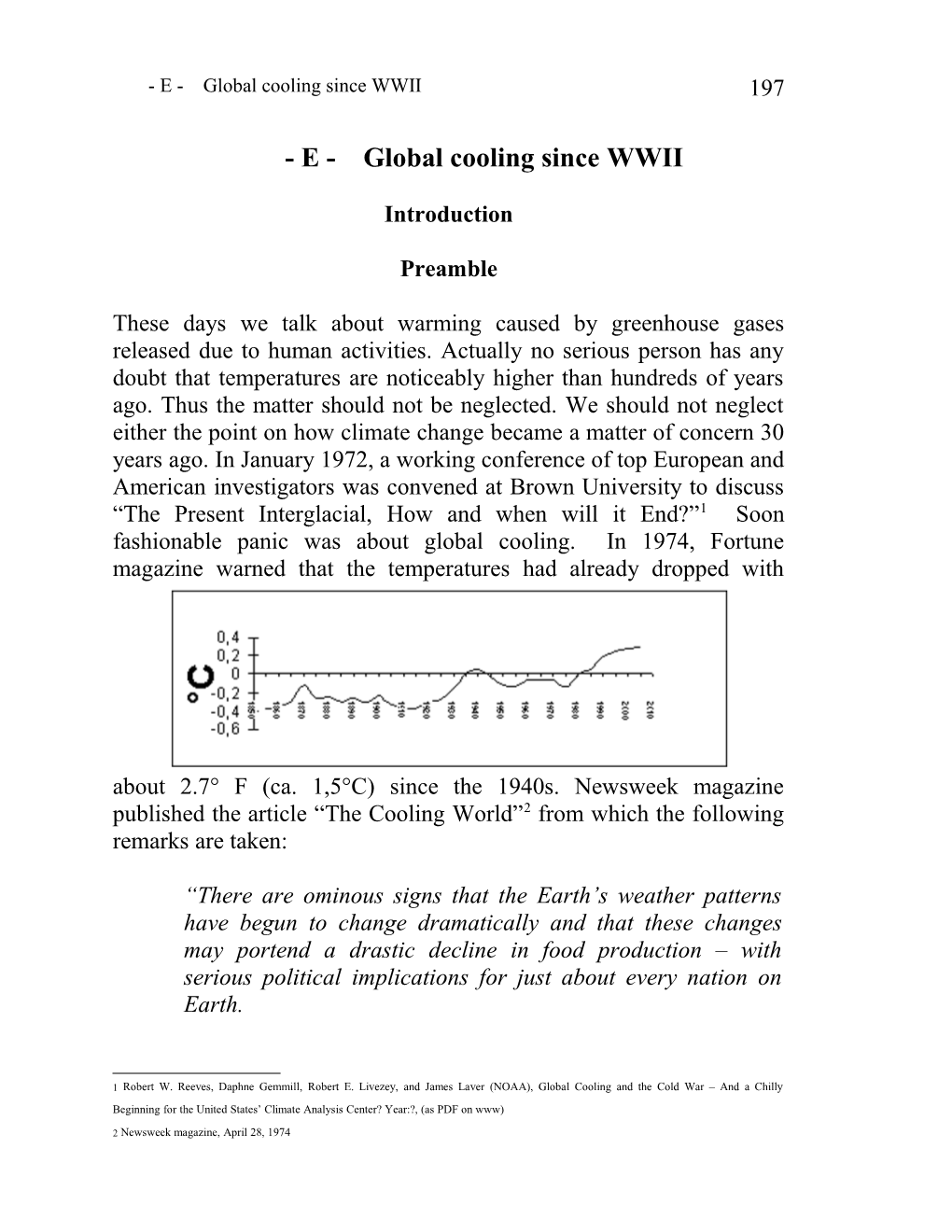 E - Global Cooling Since WWII