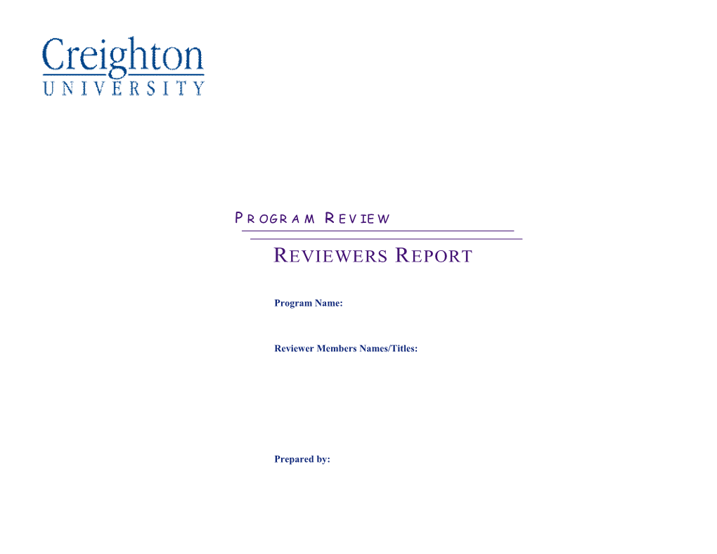 Reviewer Members Names/Titles