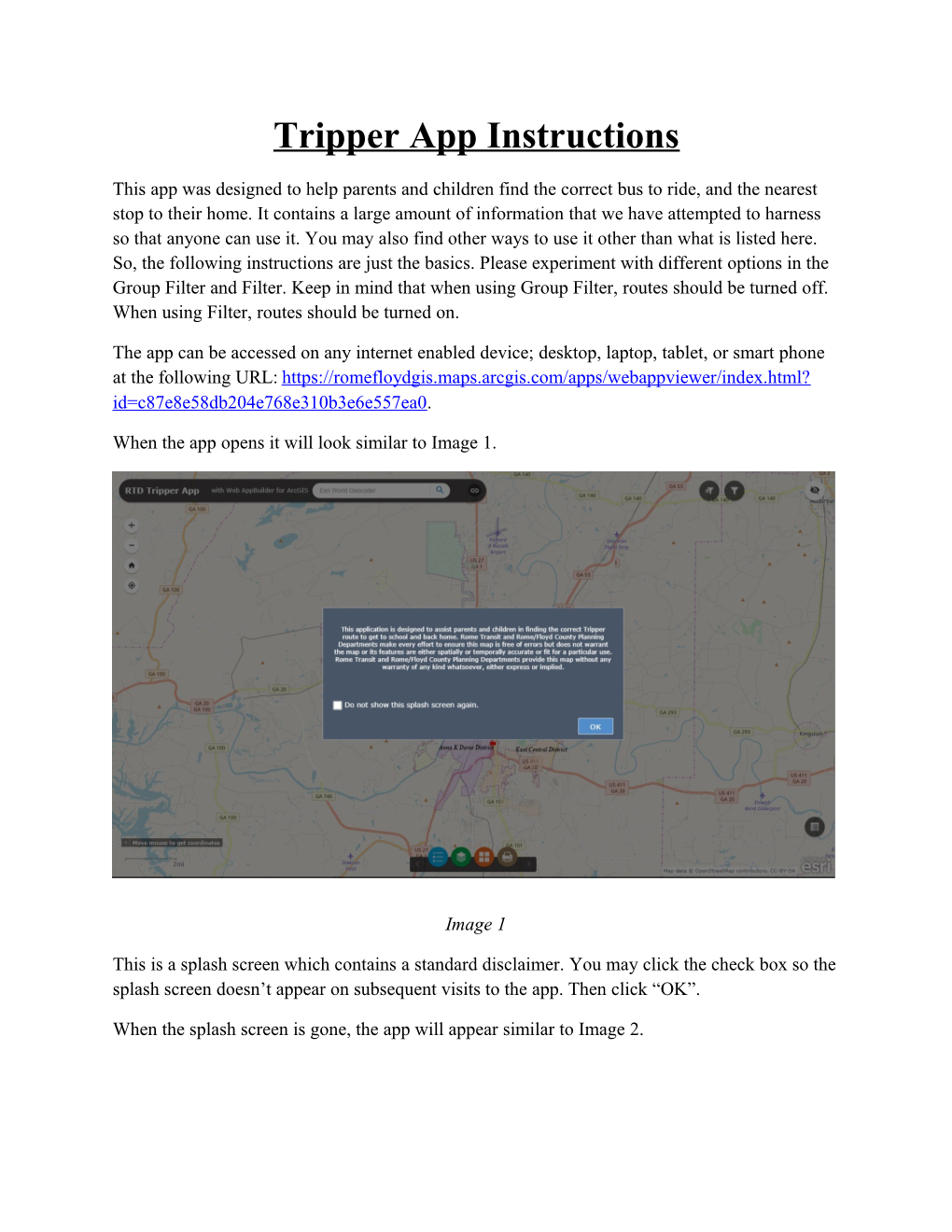 Tripper App Instructions
