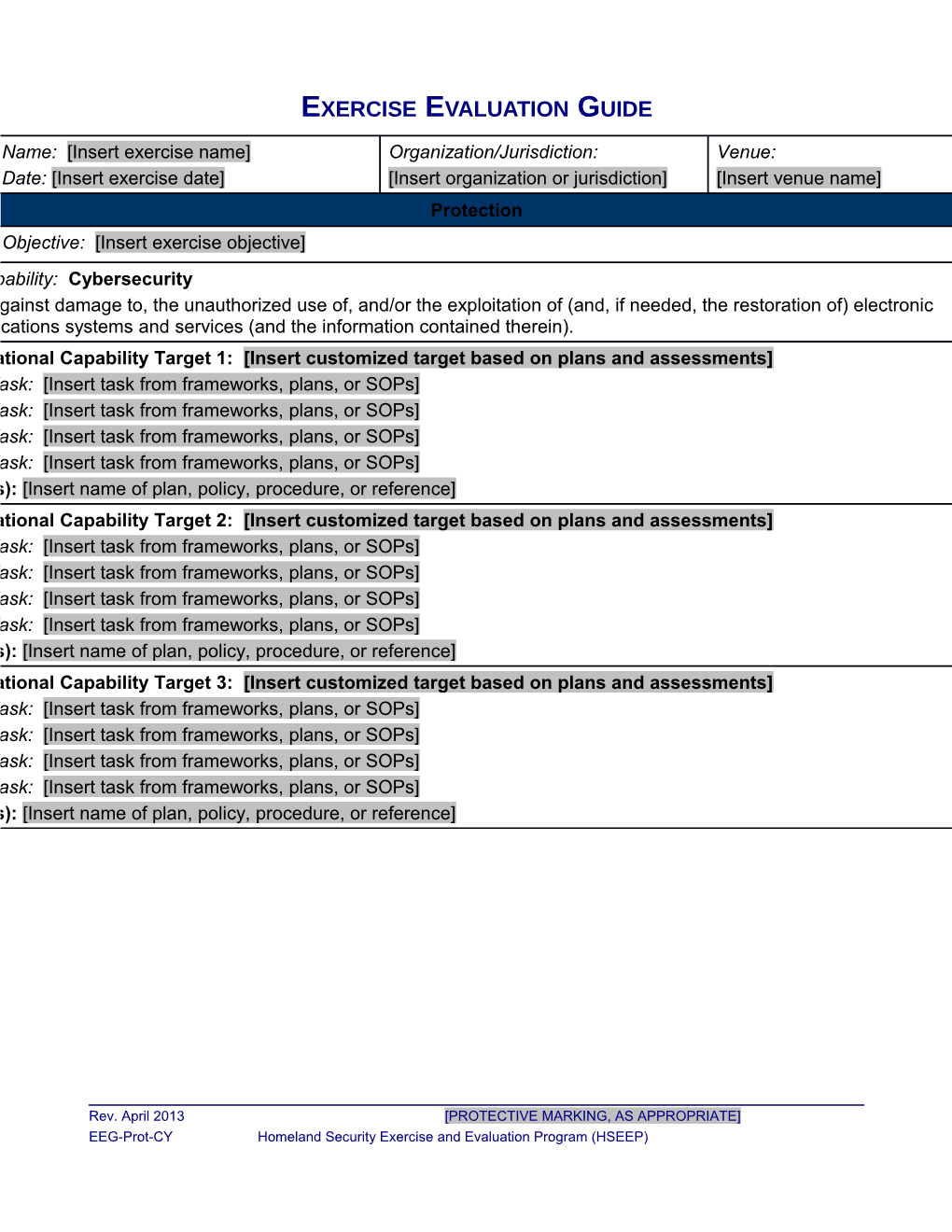 Cybersecurity EEG Template Mission Protection 413