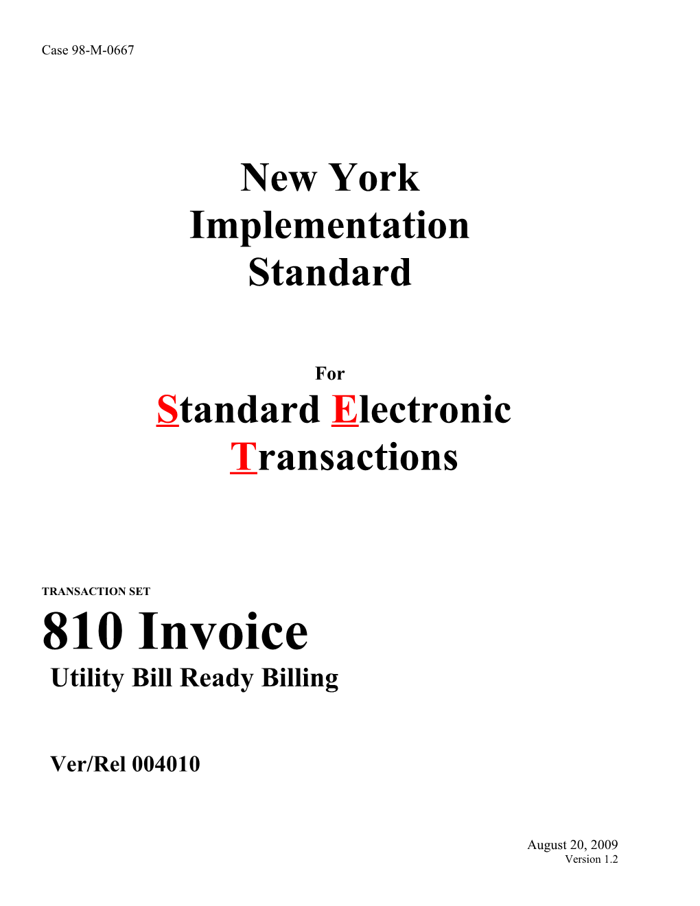 Standard Electronic Transactions