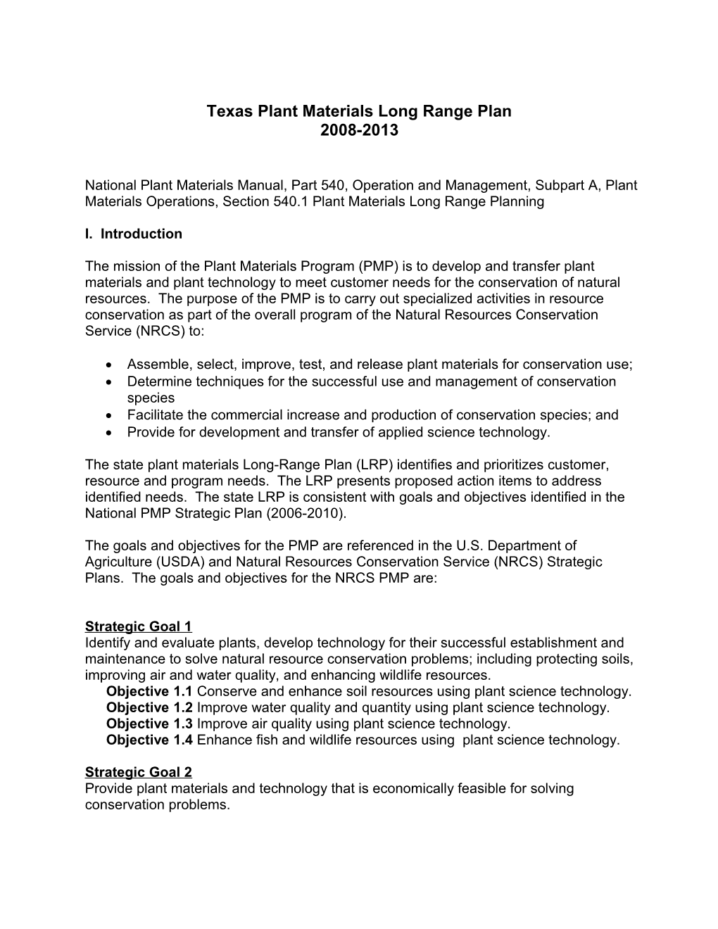 PMC Long Range Plan 2007