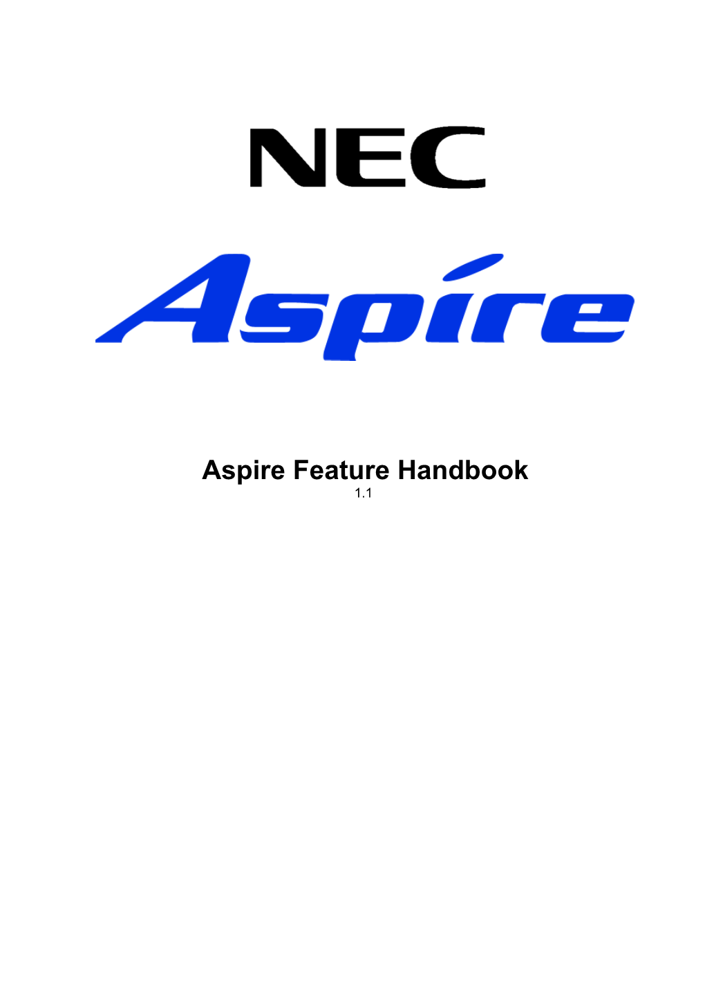 Aspire Feature Handbook