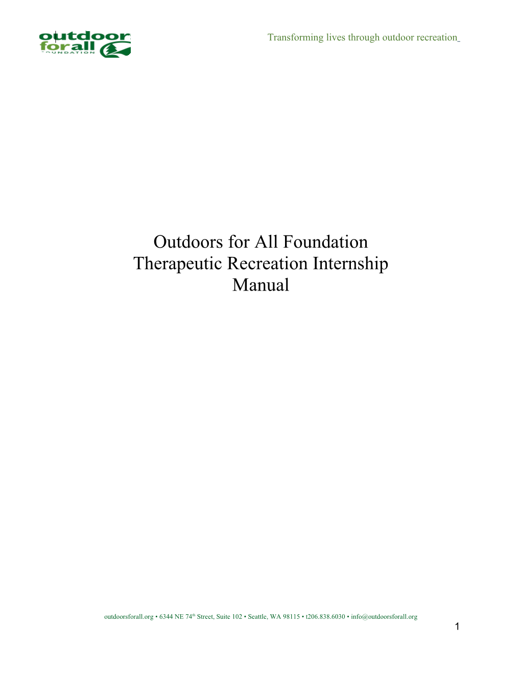 Outdoors for All Foundation