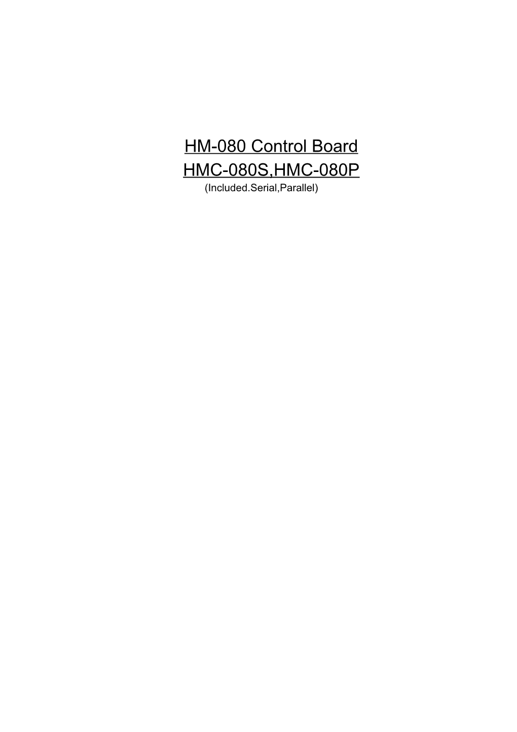 HM-080 Control Board