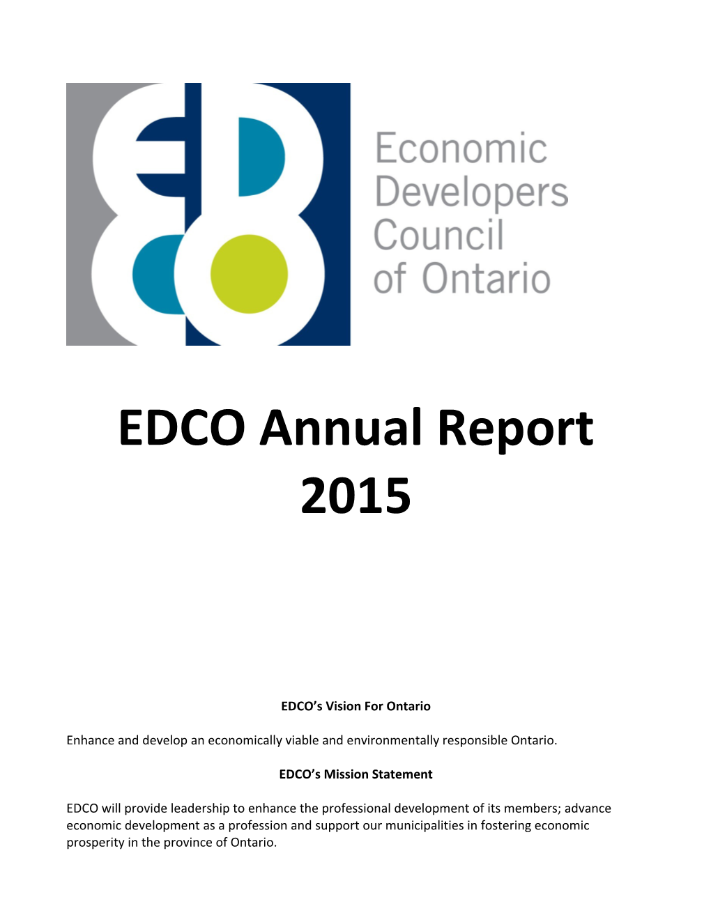 EDCO S Vision for Ontario