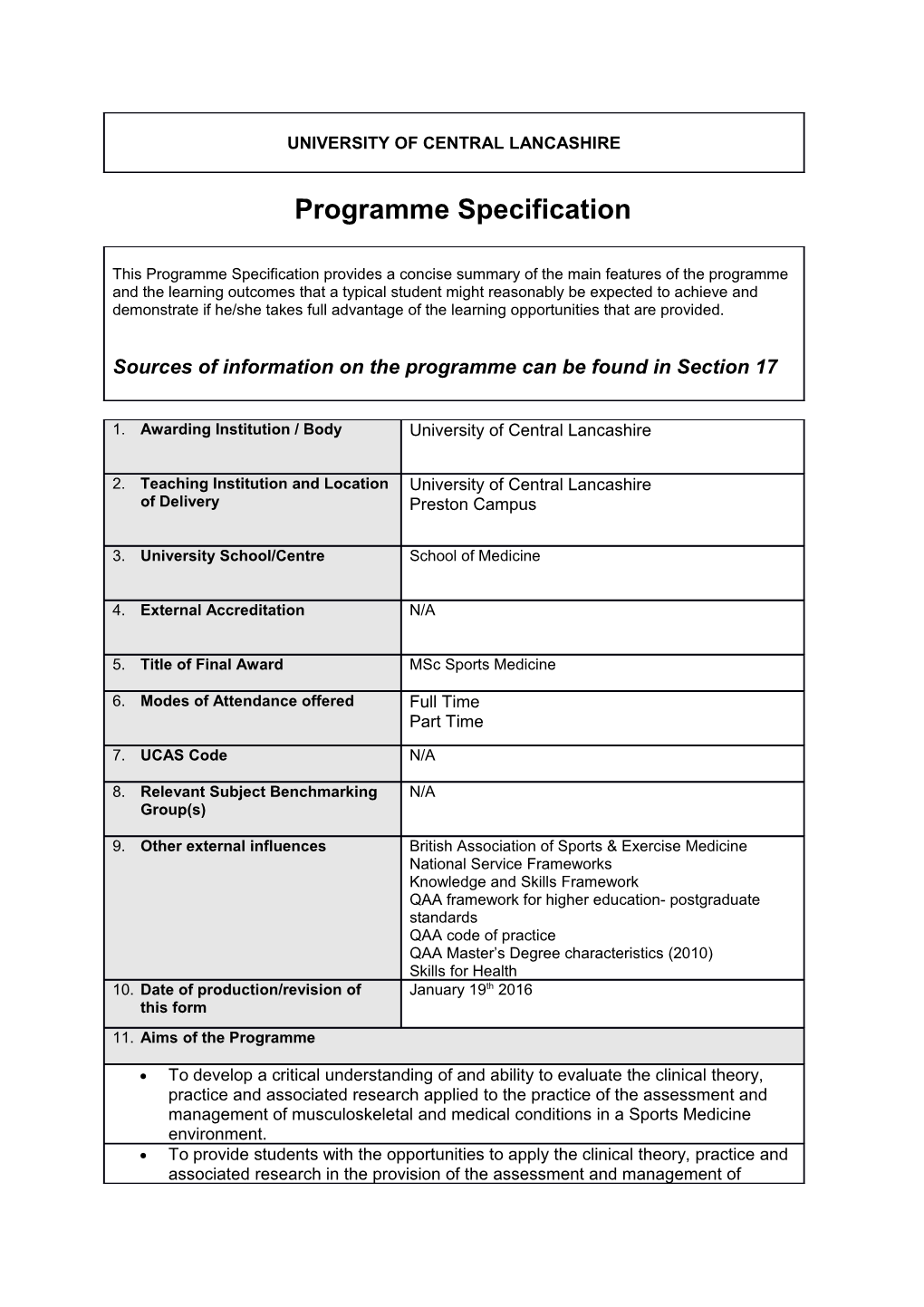 Msc Sports Medicine (June 2016)