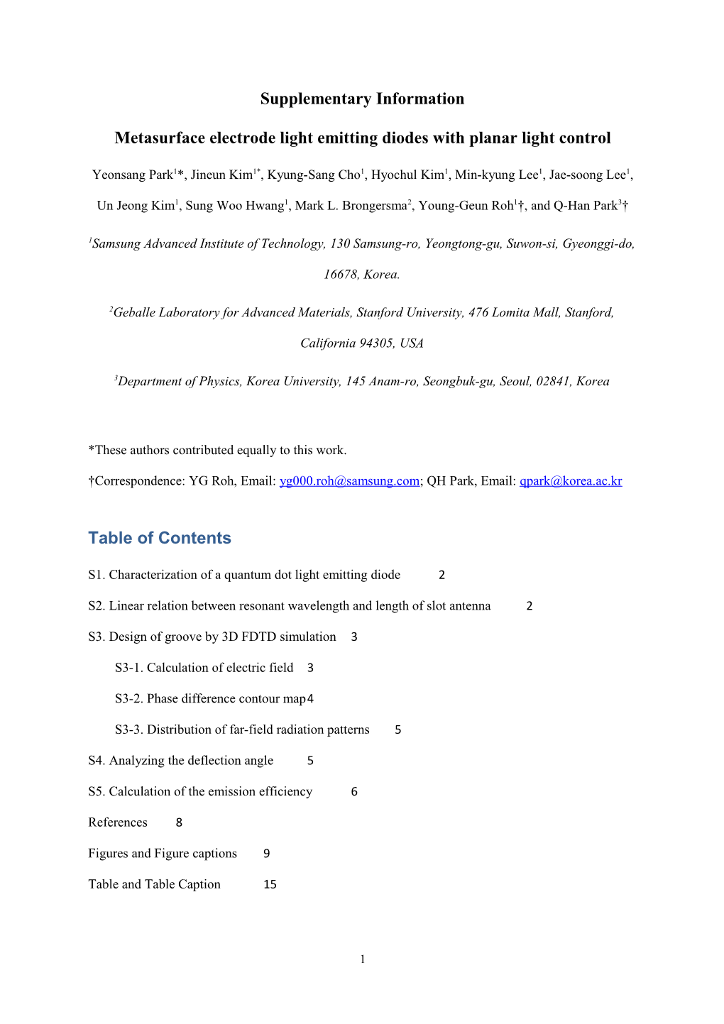 Metasurface Electrode Light Emitting Diodes Withplanar Light Control