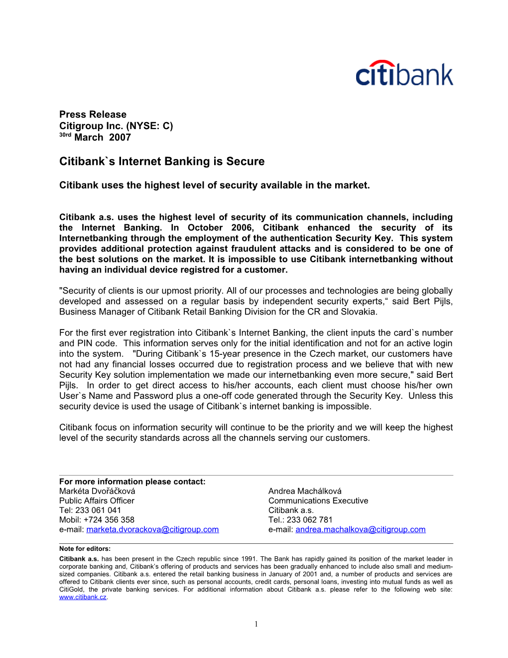 Citibank S Internet Banking Is Secure