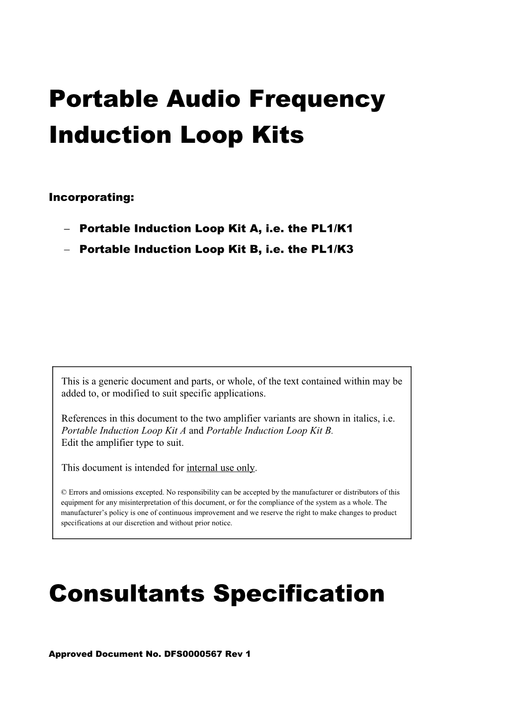 Portableaudio Frequency Induction Loop Kits