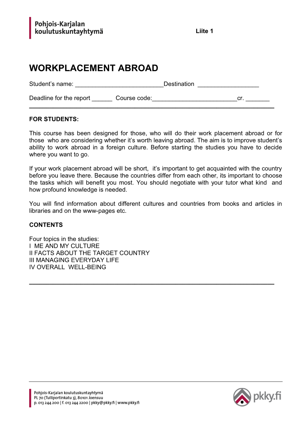 Workplacement Abroad