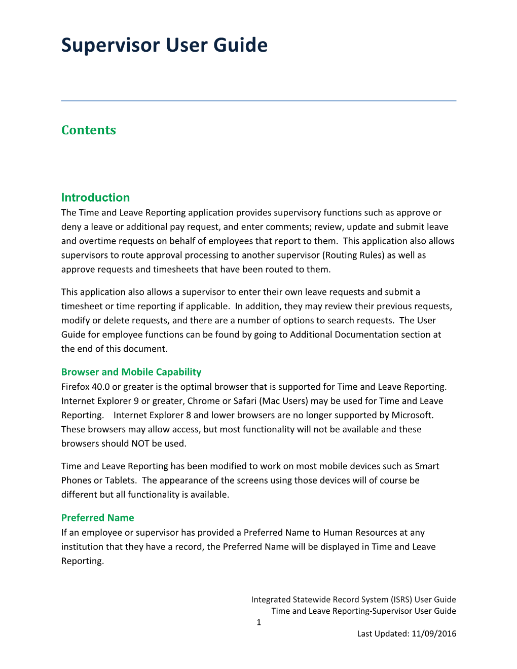 User Guide Documentation Template - Reports