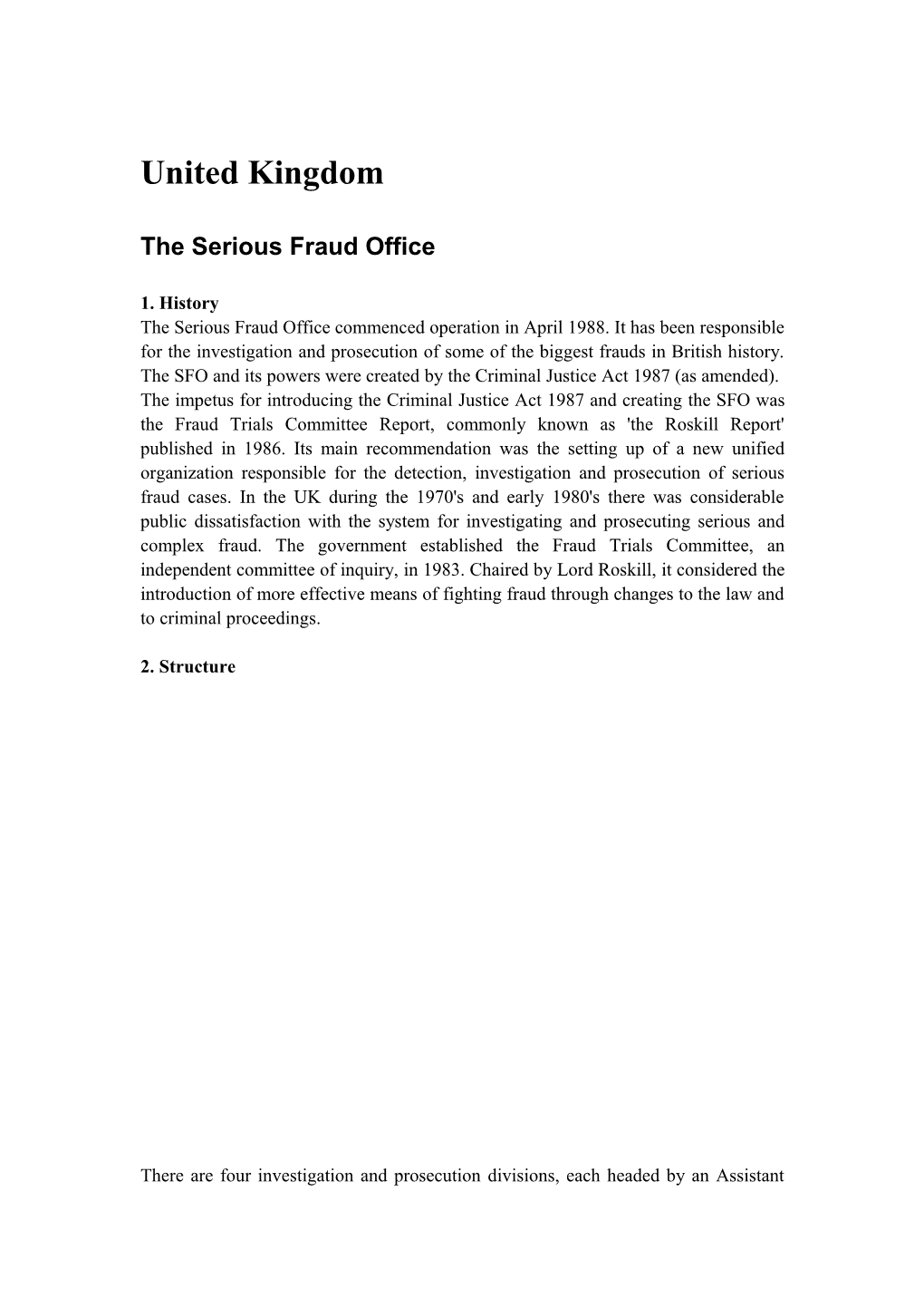 The Serious Fraud Office