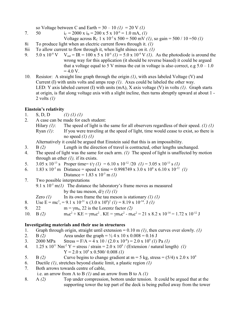 VCE Physics Unit 3 Exam 2005