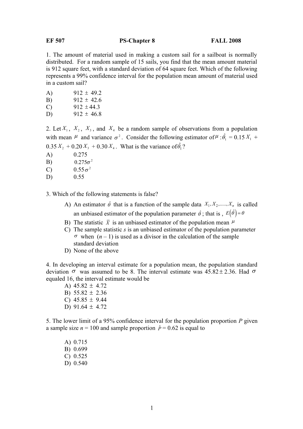 3. Which of the Following Statements Is False?