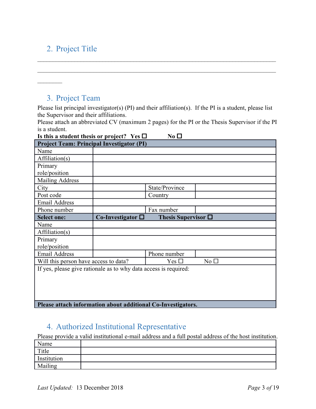 Appendix 3: Atlantic PATH Full Data & Biological Sample Access Application Form