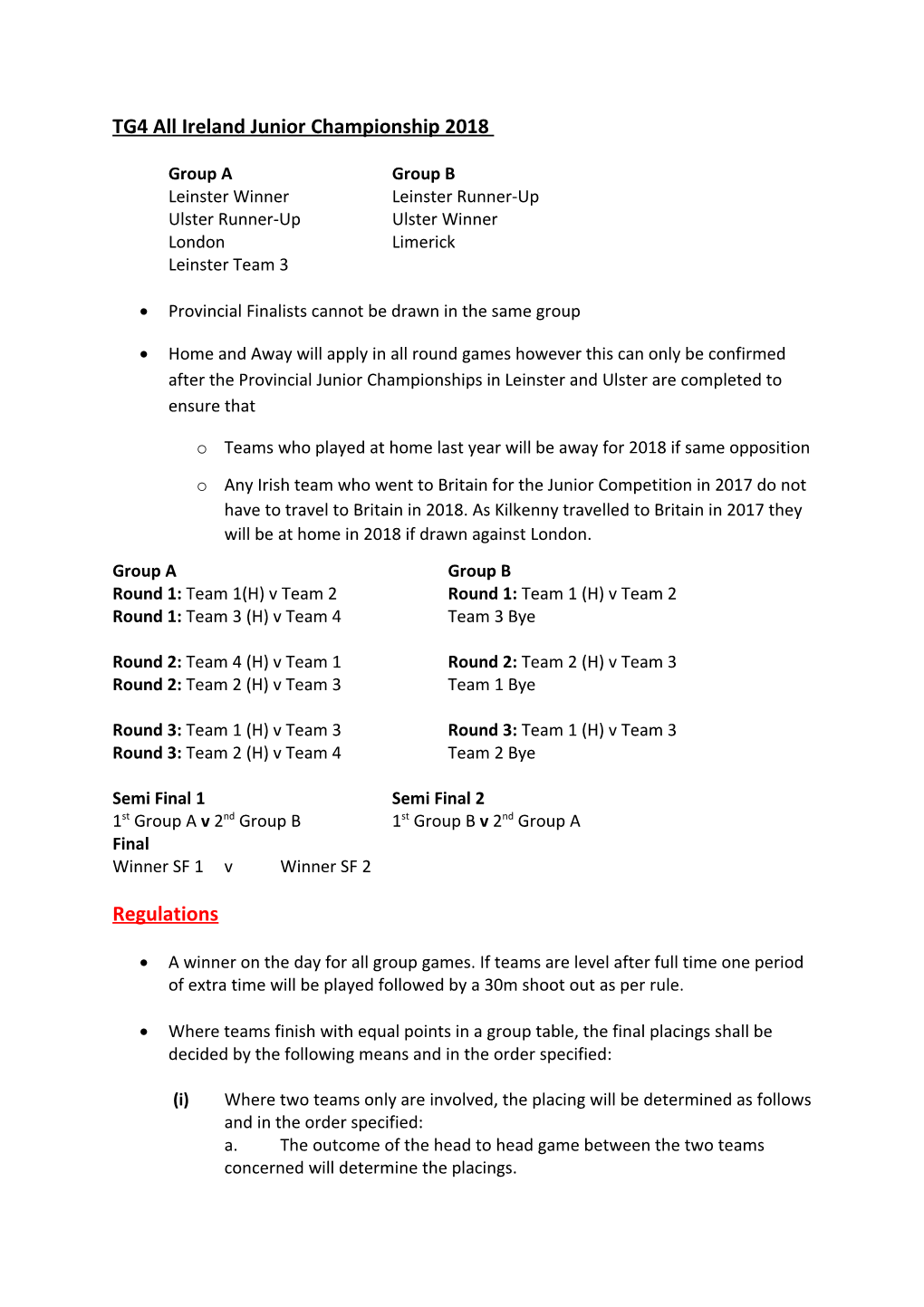 TG4 All Ireland Junior Championship 2018