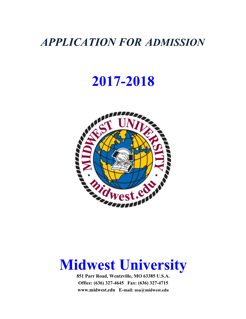 Application Foradmission