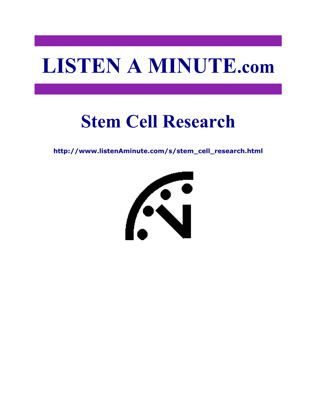 Listen a Minute.Com - ESL Listening - Stem Cell Research