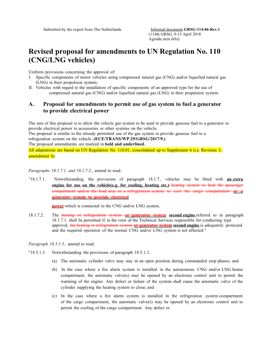 Revised Proposalforamendmentstounregulationno.110 (CNG/Lngvehicles)