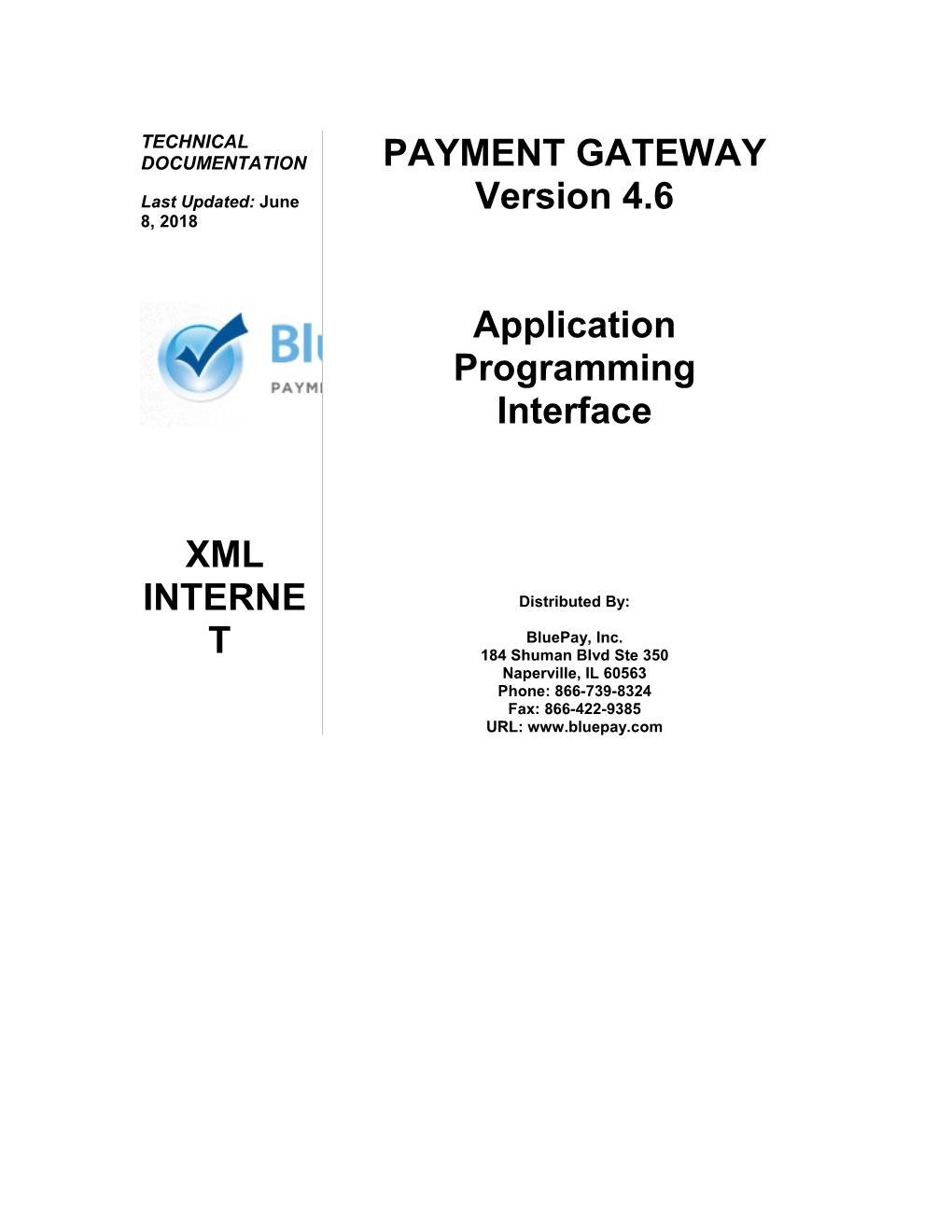 Bluepay XML Internet Payment Gateway