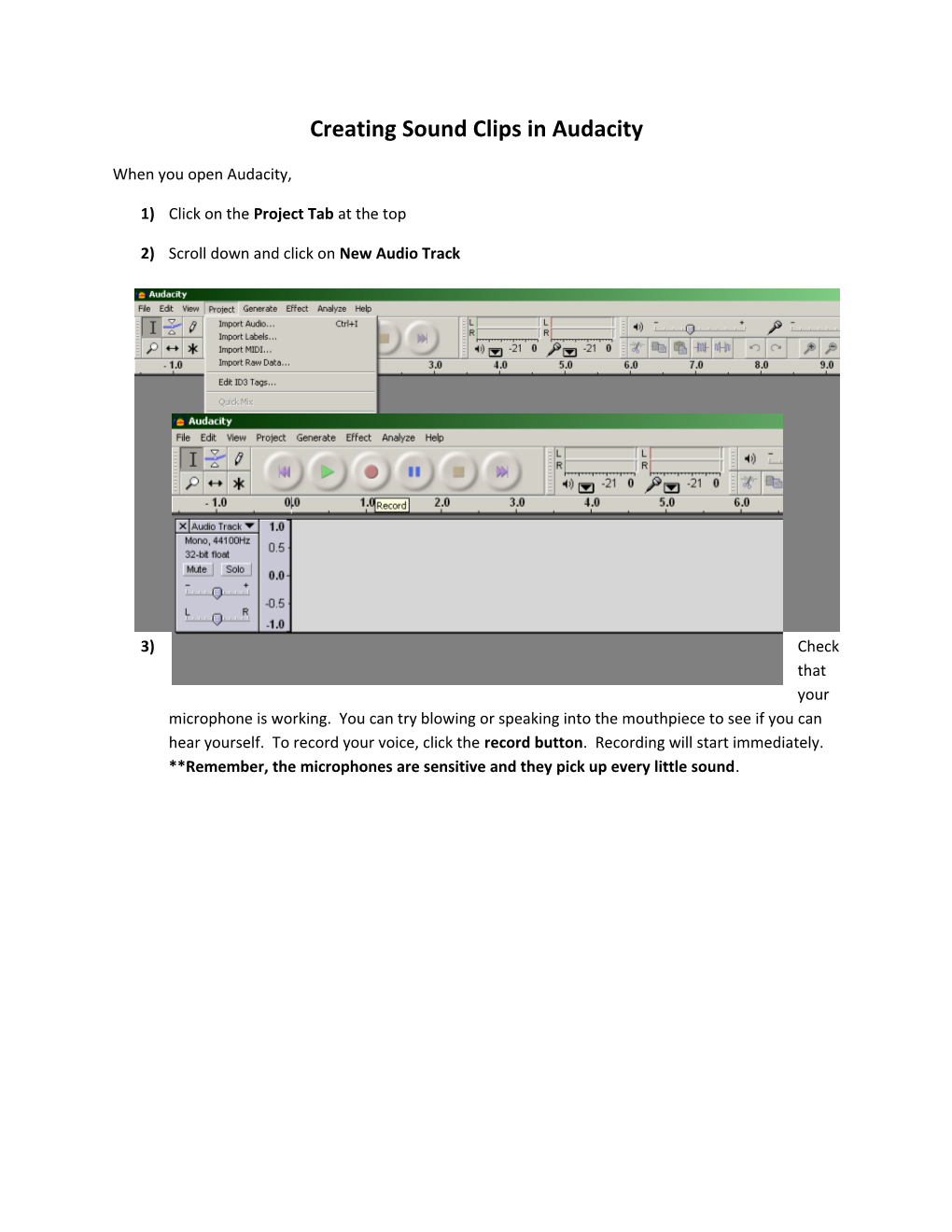 Creating Sound Clips in Audacity