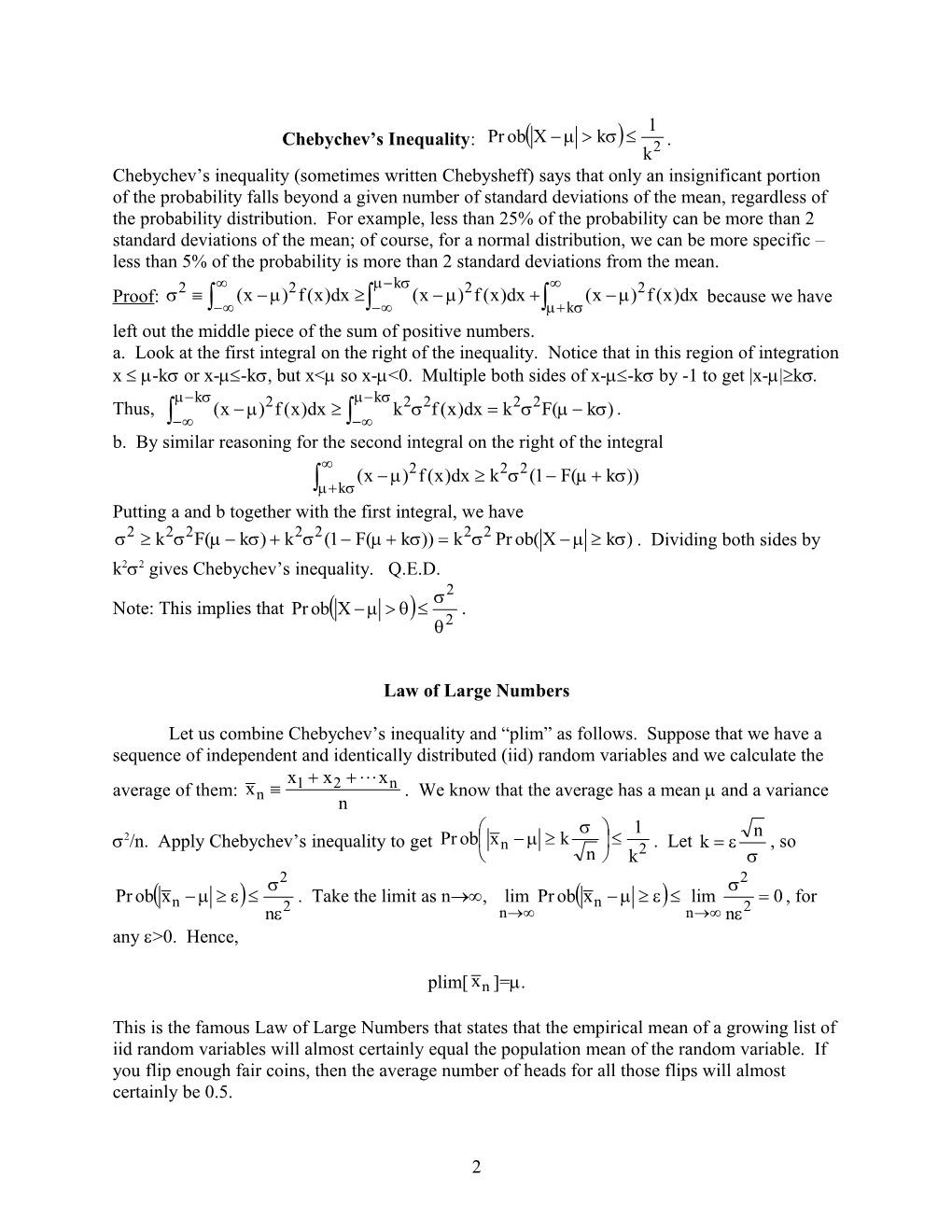 Convergence in Probability