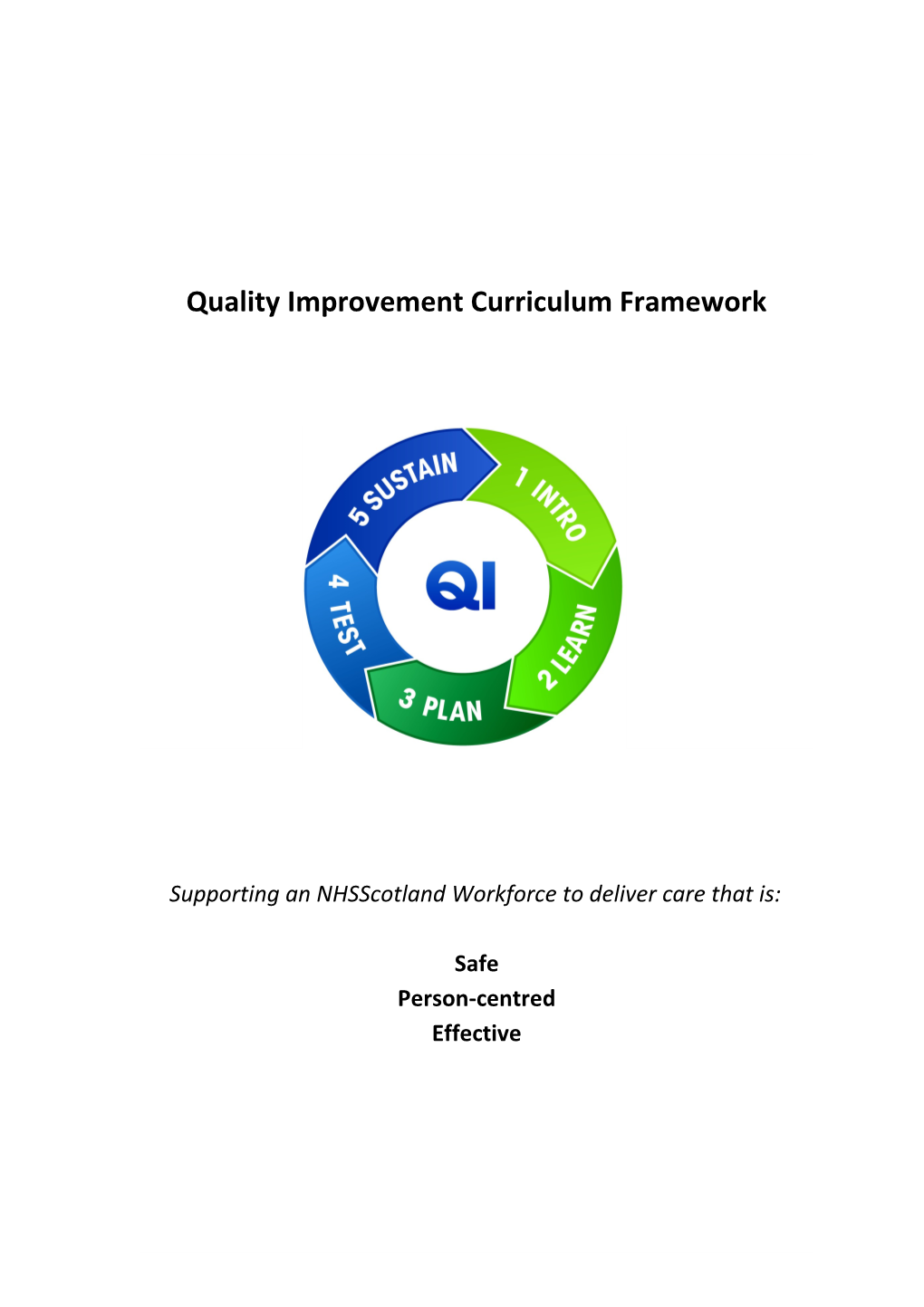 Quality Improvement Curriculum Framework