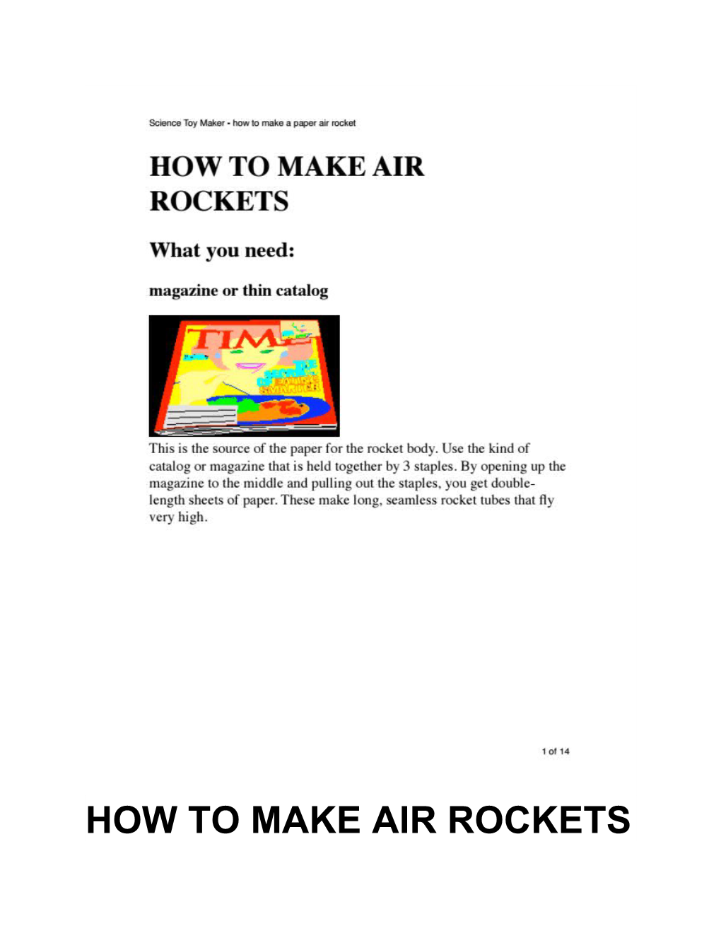 How to Make Air Rockets