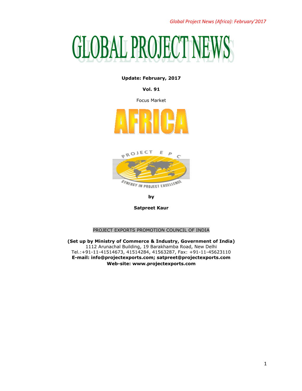 Global Project News (Africa): February 2017