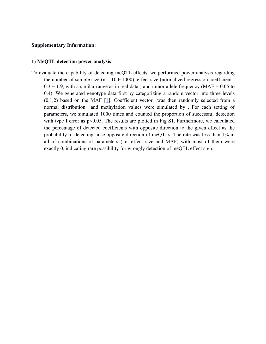 1) Meqtl Detection Power Analysis