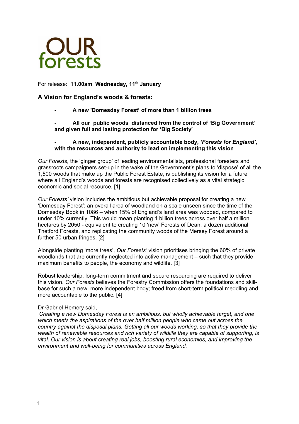 A Vision for England S Woods & Forests