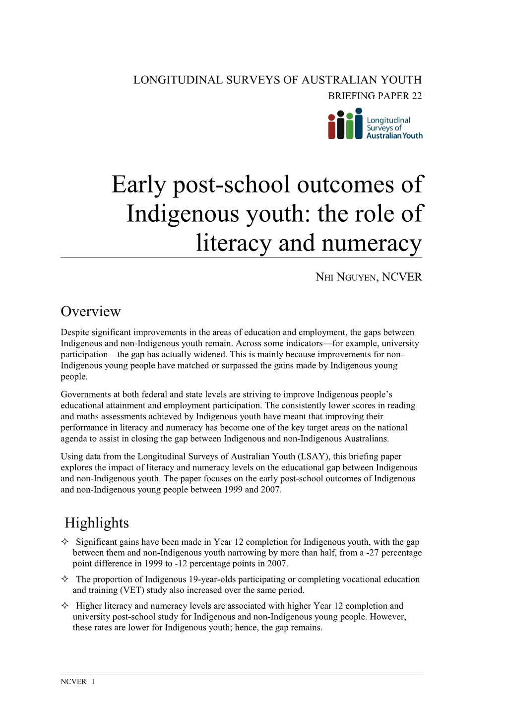 Longitudinal Surveys of Australian Youth