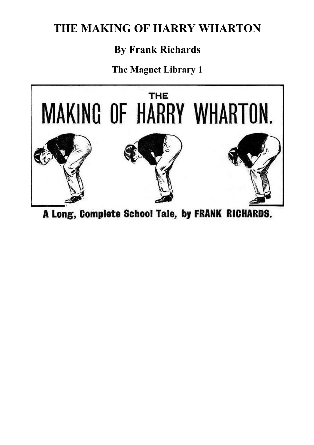 The Making of Harry Wharton