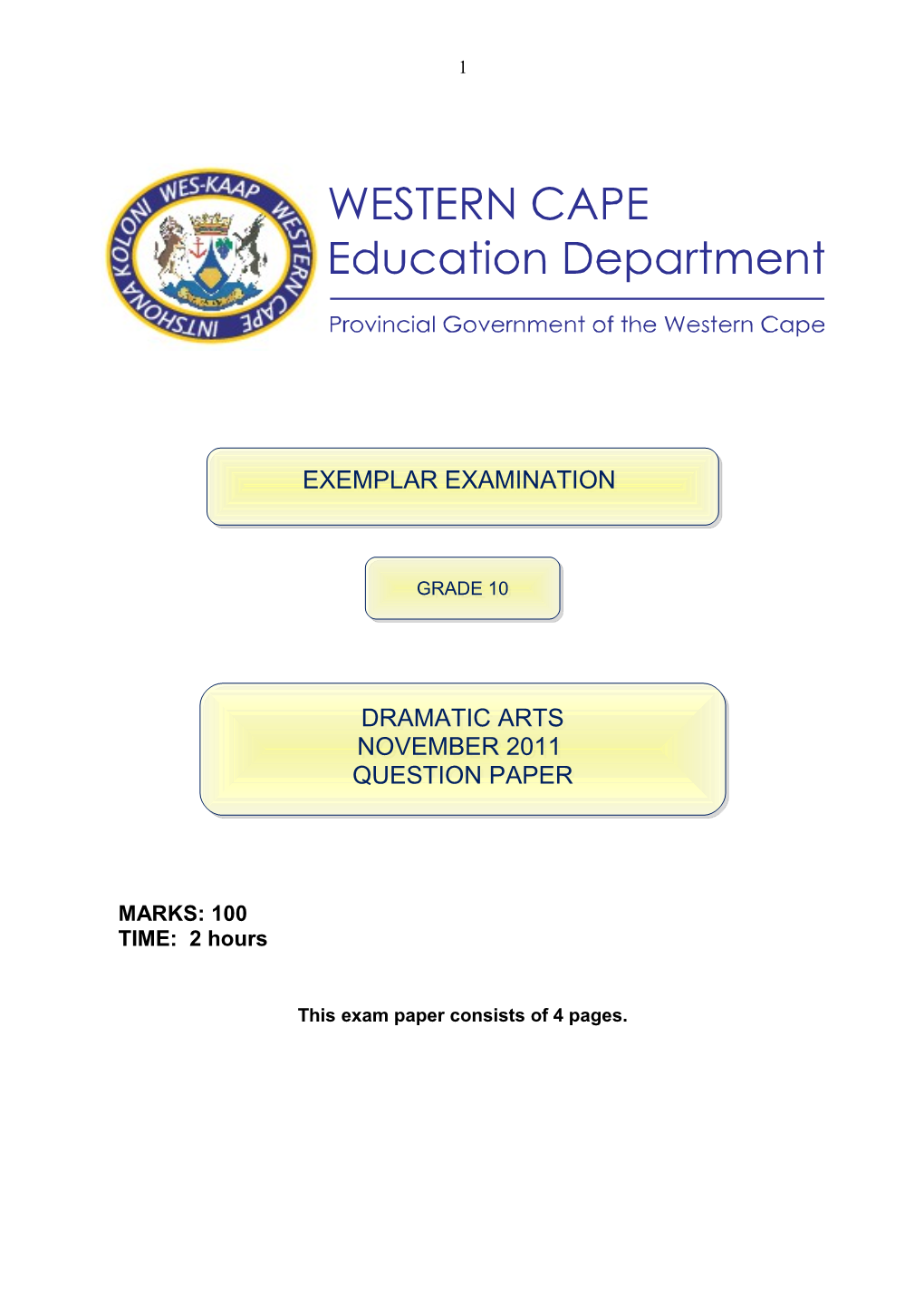 This Exam Paper Consists of 4 Pages