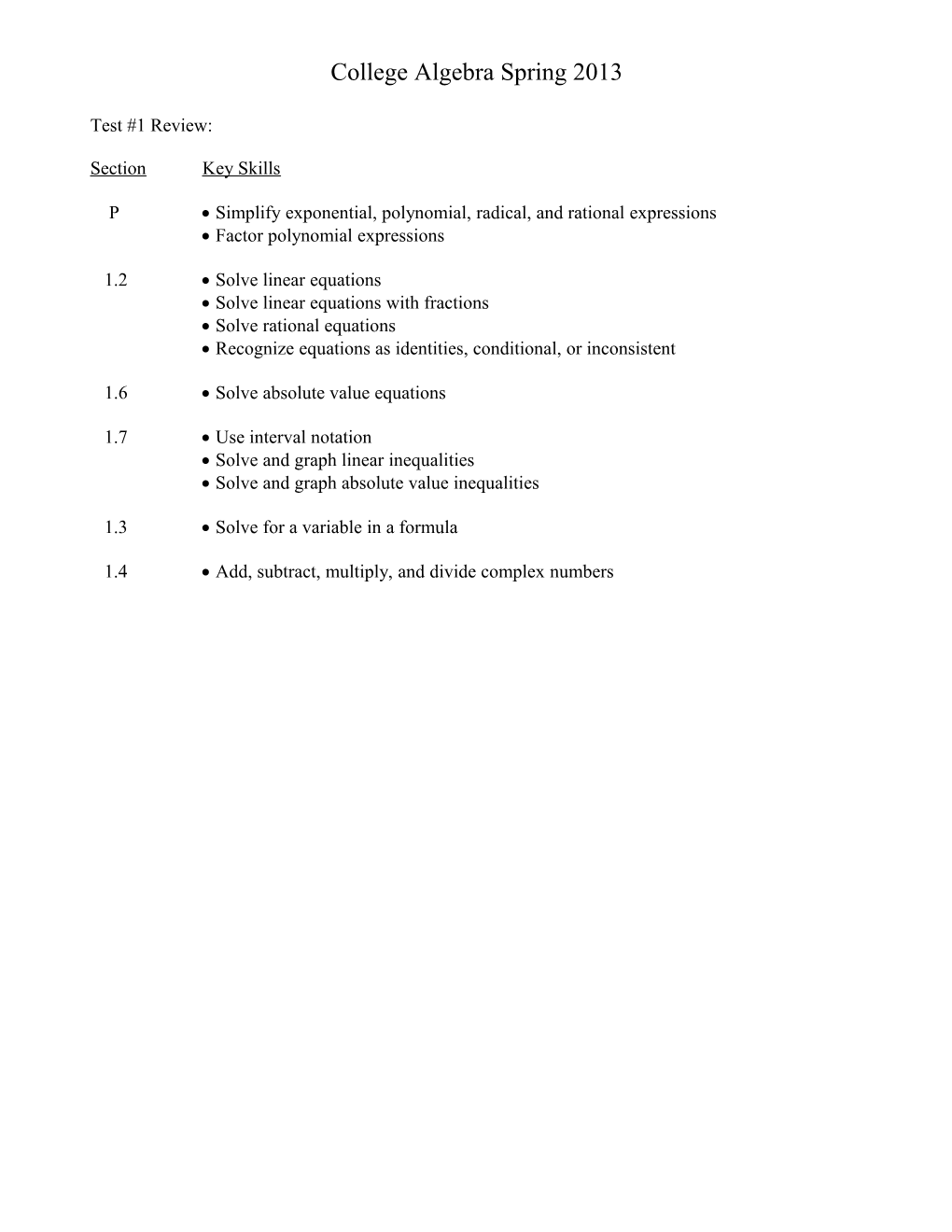 Mathematical Modeling Review Test #1