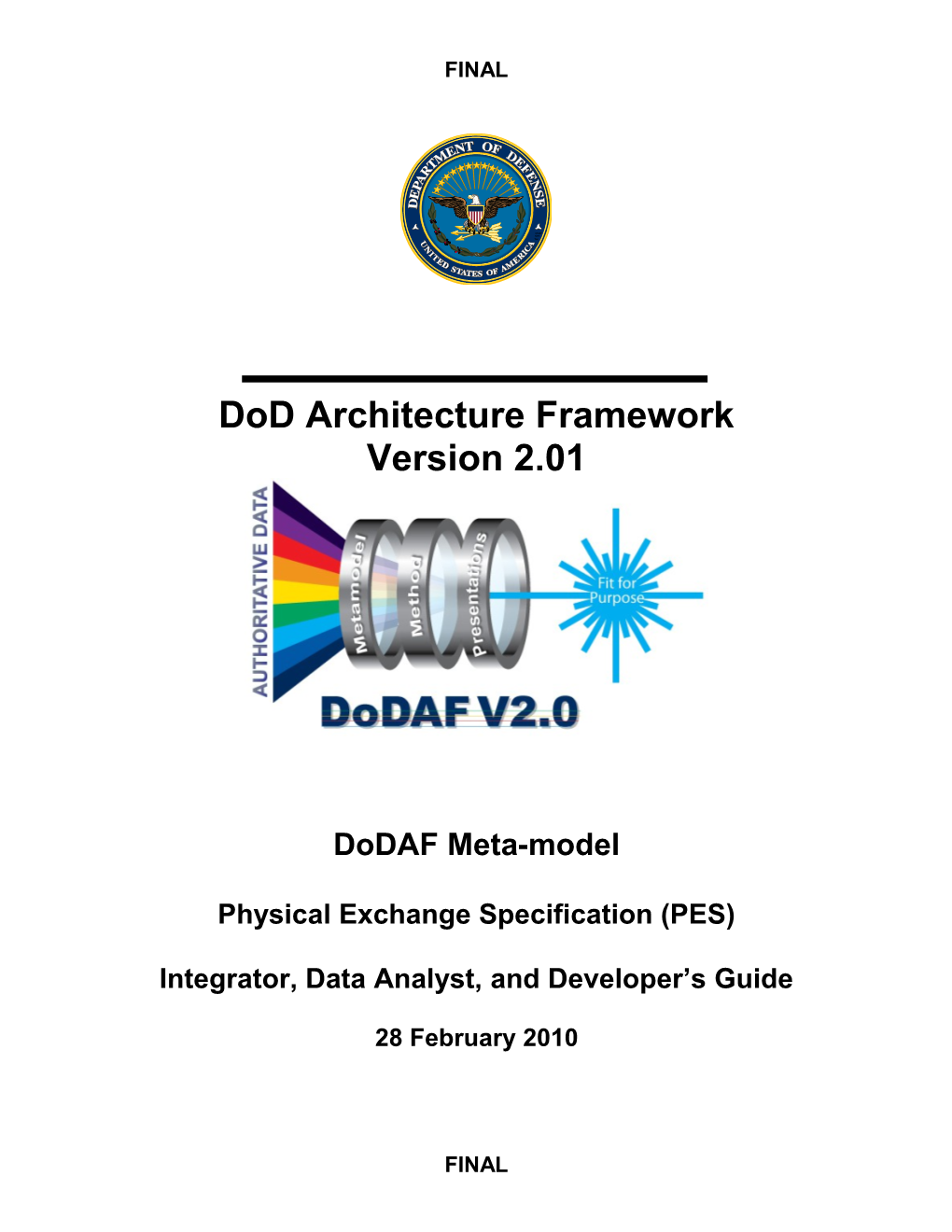 Dod Architecture Framework