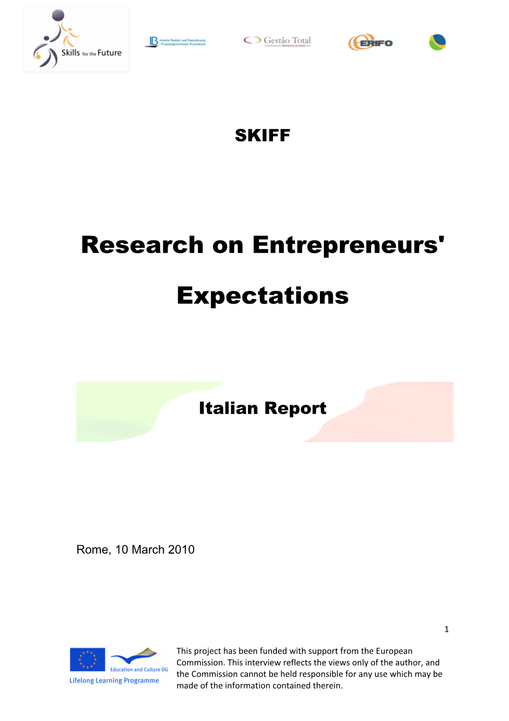 Skiff: Research on Entrepreneurs Expectations